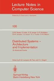 Tapa de Distributed systems--architecture and implementation