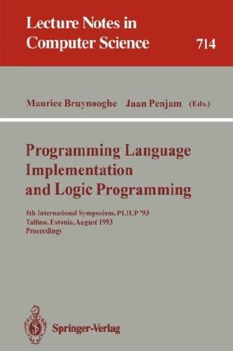 Tapa de Progamming Language Implementation and Logic Programming