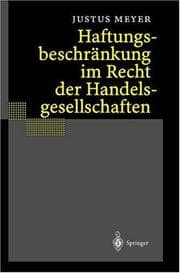 Tapa de Haftungsbeschränkung im Recht der Handelsgesellschaften