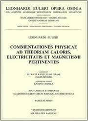 Tapa de Commentationes physicae ad theoriam caloris, electricitatis et magnetismi pertinentes (Leonhard Euler, Opera Omnia)