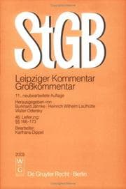 Tapa de Strafgesetzbuch: 46. Lieferung