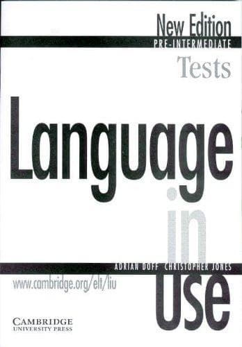 Tapa de Language in Use Pre-Intermediate Tests