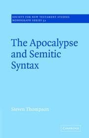 Tapa de The Apocalypse and Semitic Syntax