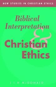 Tapa de Biblical Interpretation and Christian Ethics (New Studies in Christian Ethics)