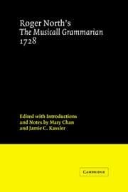 Tapa de Roger North's The Musicall Grammarian 1728 (Cambridge Studies in Music)