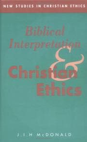 Tapa de Biblical interpretation and Christian ethics