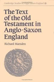 Tapa de The text of the Old Testament in Anglo-Saxon England