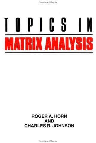 Tapa de Topics in Matrix Analysis