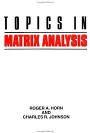 Tapa de Topics in Matrix Analysis