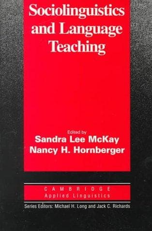 Tapa de Sociolinguistics and language teaching