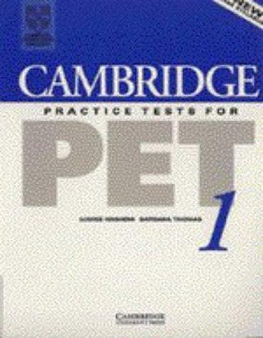 Tapa de Cambridge practice tests for PET 1