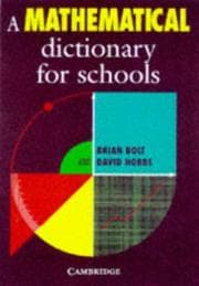 Tapa de A mathematical dictionary for schools