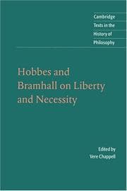 Tapa de Hobbes and Bramhall on Liberty and Necessity (Cambridge Texts in the History of Philosophy)
