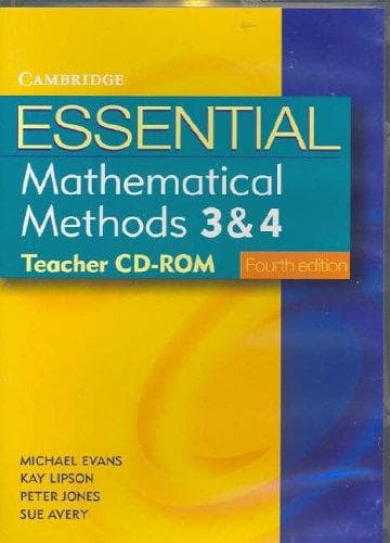 Tapa de Essential Mathematical Methods 3 and 4 Fourth Edition Teacher CD-ROM