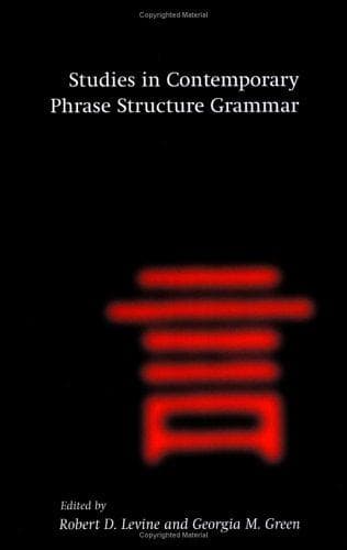 Tapa de Studies in contemporary phrase structure grammar