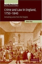 Tapa de Crime and Law in England, 1750-1840