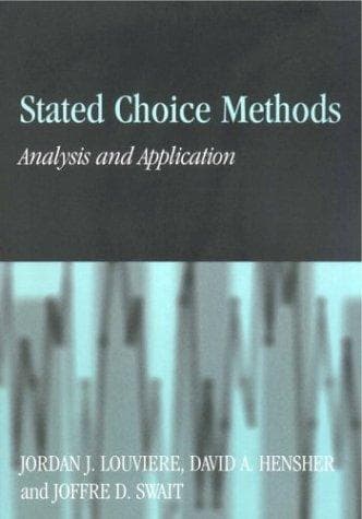 Tapa de Stated choice methods : analysis and applications