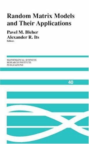 Tapa de Random Matrix Models and Their Applications