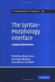 Tapa de The syntax-morphology interface