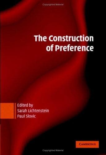 Tapa de The construction of preference
