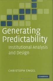 Tapa de Generating Predictability