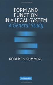 Tapa de Form and Function in a Legal System