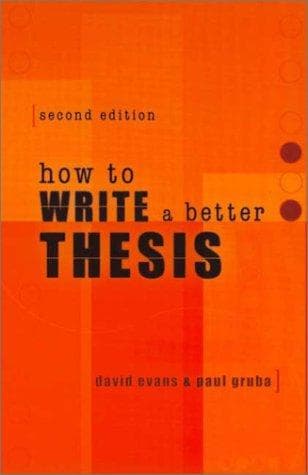 Tapa de How to write a better thesis