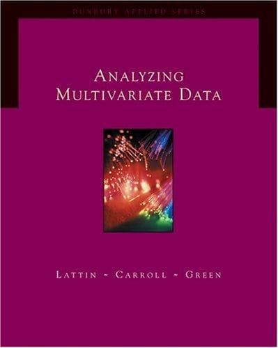 Tapa de Analyzing Multivariate Data (with CD-ROM) (Duxbury Applied Series)