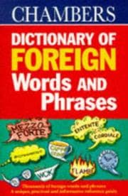 Tapa de Chambers Dictionary of Foreign Words and Phrases
