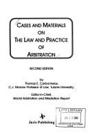 Tapa de Cases and materials on the law and practice of arbitration