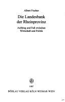 Tapa de Die Landesbank der Rheinprovinz