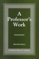 Tapa de A professor's work