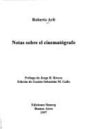 Tapa de Notas sobre el cinematógrafo