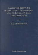 Tapa de Collected essays on international investments and on international organizations