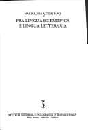 Tapa de Fra lingua scientifica e lingua letteraria