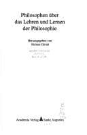 Tapa de Philosophen über das Lehren und Lernen der Philosophie