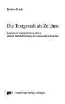 Tapa de Die Textgestalt als Zeichen