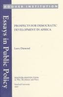 Tapa de Prospects for democratic development in Africa