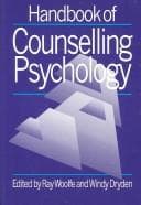Tapa de Handbook of counselling psychology