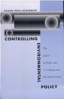 Tapa de Controlling environmental policy