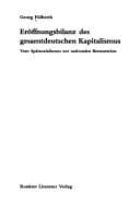 Tapa de Eröffnungsbilanz des gesamtdeutschen Kapitalismus