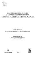 Tapa de Les fêtes urbaines en Italie à l'époque de la Renaissance