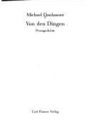 Tapa de Von den Dingen