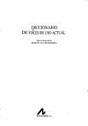Tapa de Diccionario de voces de uso actual