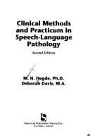 Tapa de Clinical methods and practicum in speech-language pathology