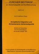 Tapa de Europäische Integration und schweizerische Sicherheitspolitik