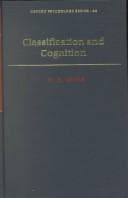 Tapa de Classification and cognition