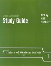 Tapa de A History of Western Society Study Guide, Volume 1