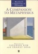 Tapa de A Companion to metaphysics