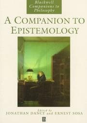 Tapa de A Companion to epistemology